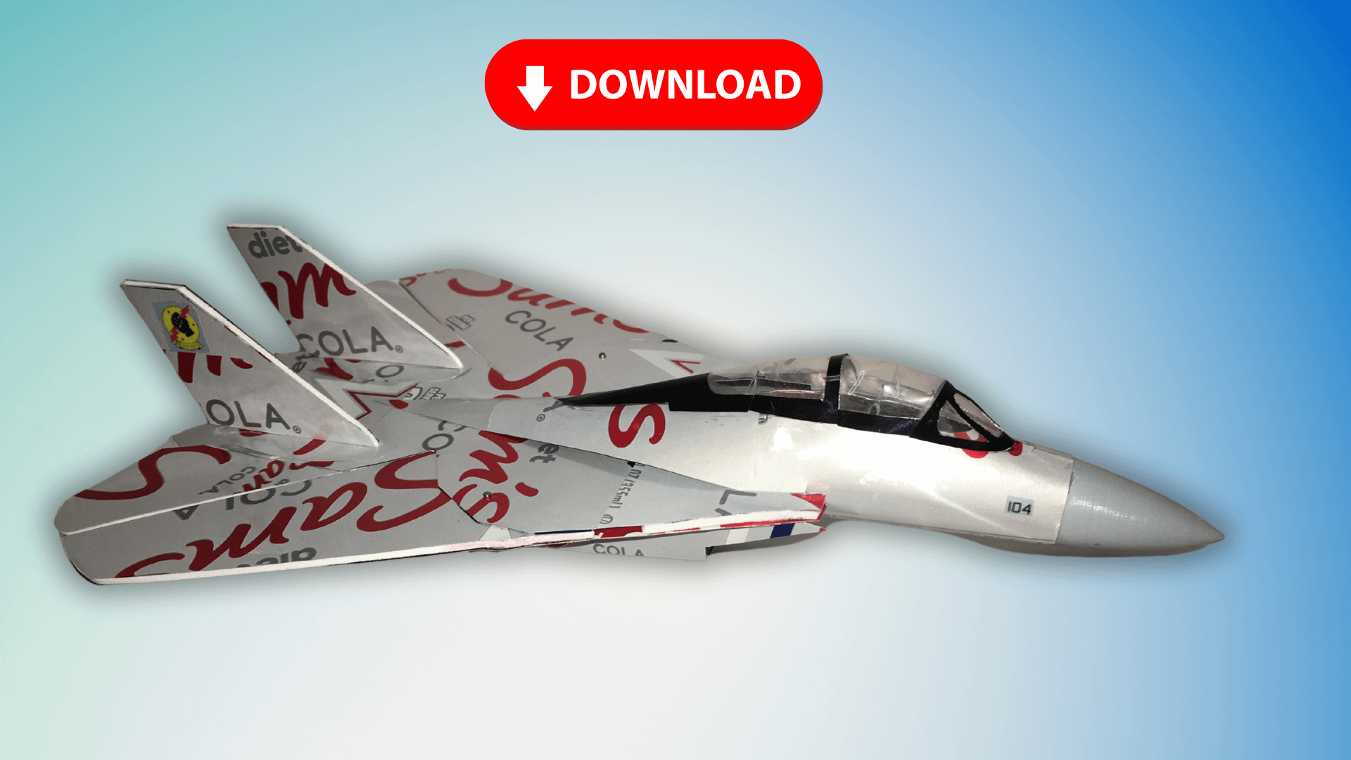 Soda Can Airplane F-14 Tomcat DIGITAL Plans product image (1)