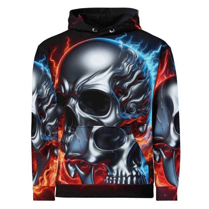 Electric Style Clothing - Unisex Skull Hoodie #12 product image (1)