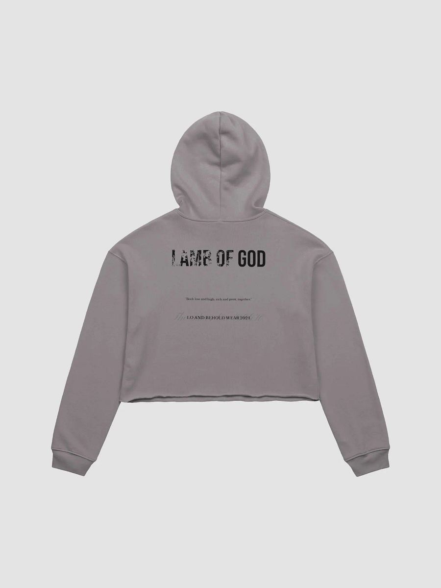 The Lives On HIGH | John's Calling | Women's Crop Top Hoodie | Black product image (2)