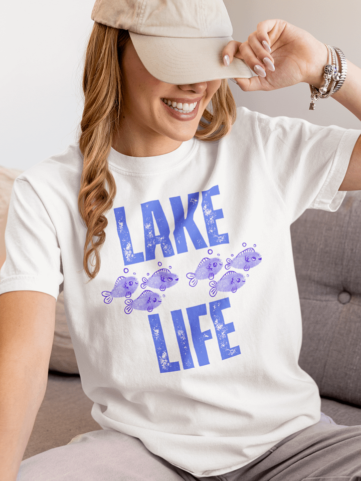LAKE LIFE T-Shirt with Swimming Fish product image (1)