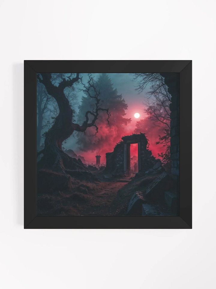 Crimson Moon Ruins Framed Print product image (3)