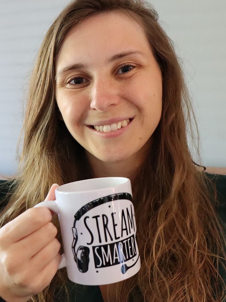 Stream Smarter Not Harder Mug Black Text product image (1)