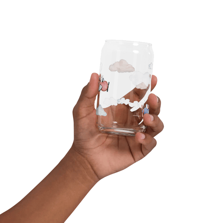 In The Air Glass Can | 16 oz Whimsical Flight Drinkware product image (2)