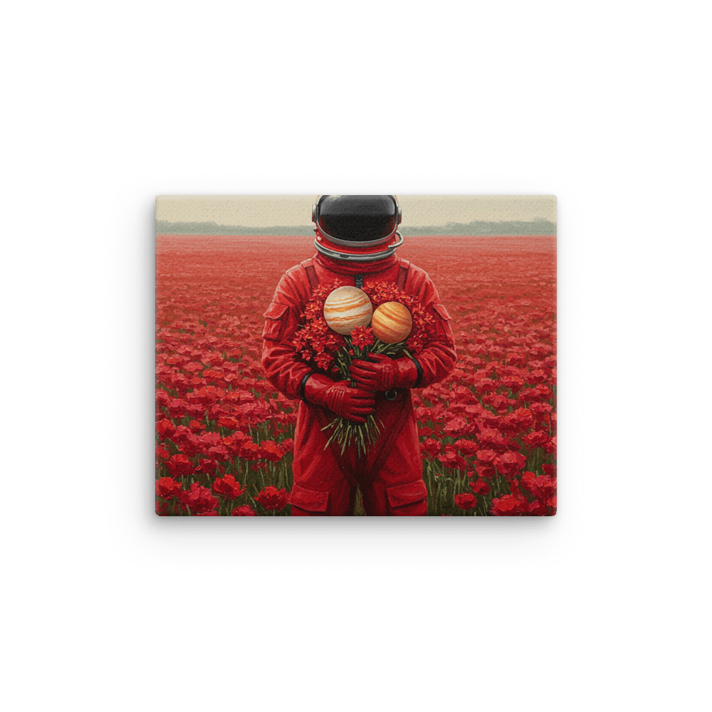 Cosmic Blossom Astronaut Canvas product image (1)