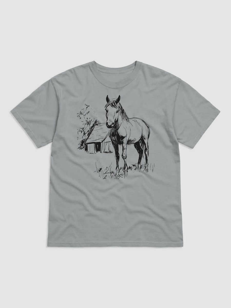 Pasture Morning – Horse & Barn Line Art Tee product image (2)