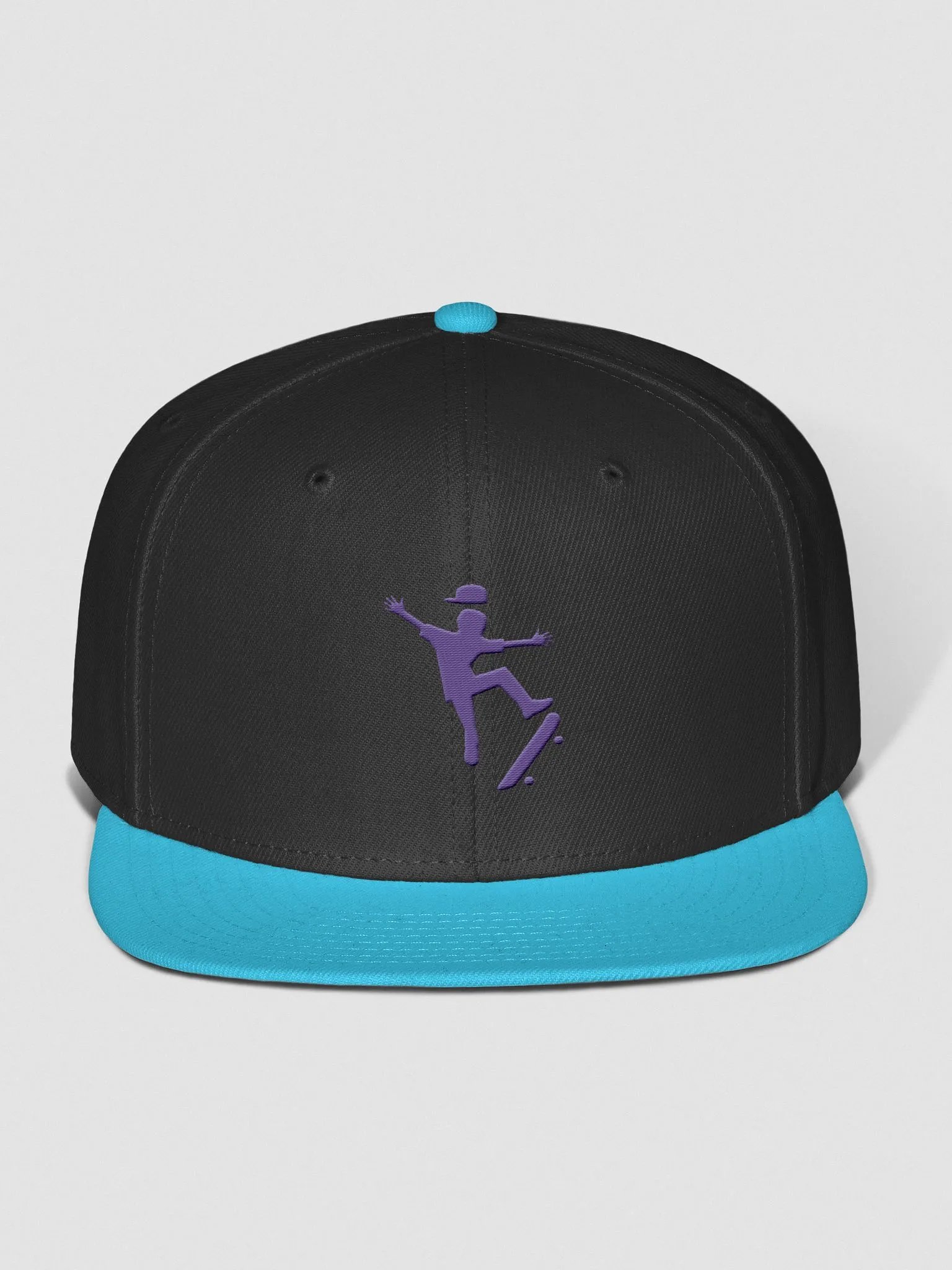 Dazzle Deck Black & Aqua Blue Baseball Cap product image (1)
