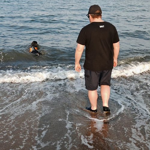 Super hot today 🥵 so what better way to cool down than a little trip to the beach, as you can see Major loved it too 🤣