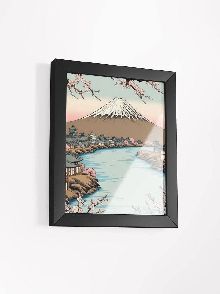 Spring Serenity: Mount Fuji's Reflection Framed High-Quality Matte Poster product image (2)