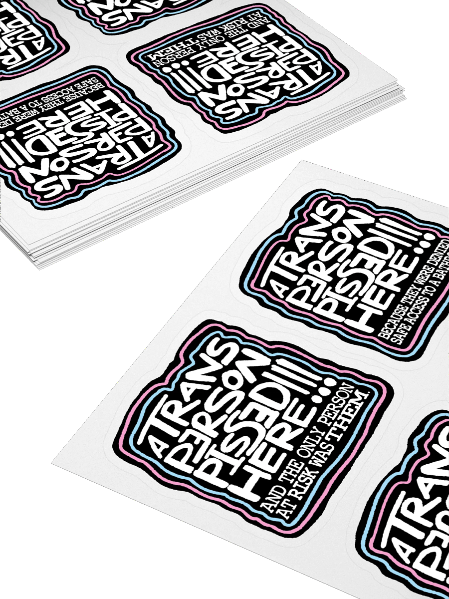 A TRANS PERSON PEED HERE! Sticker Set product image (2)
