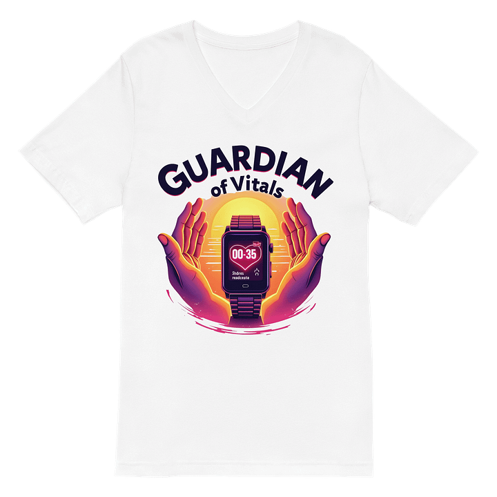 Vitality Guardian Smartwatch v-neck Tee product image (2)