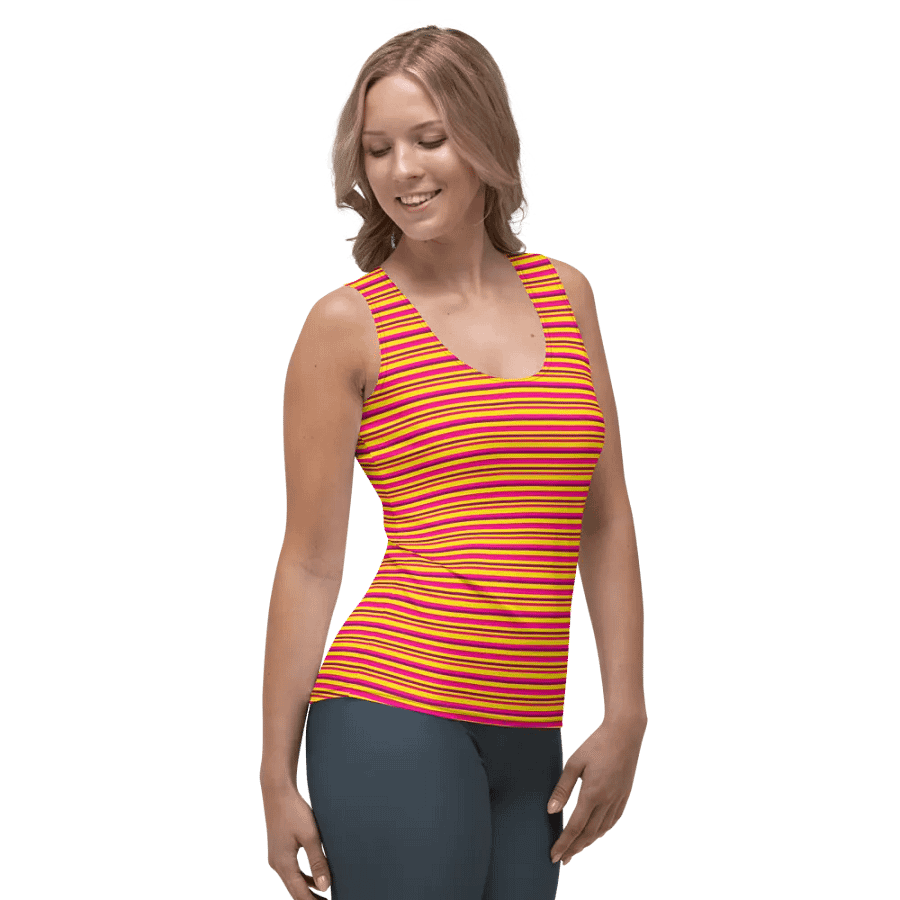 Retro Racer Stripes All-Over Tank Top product image (6)