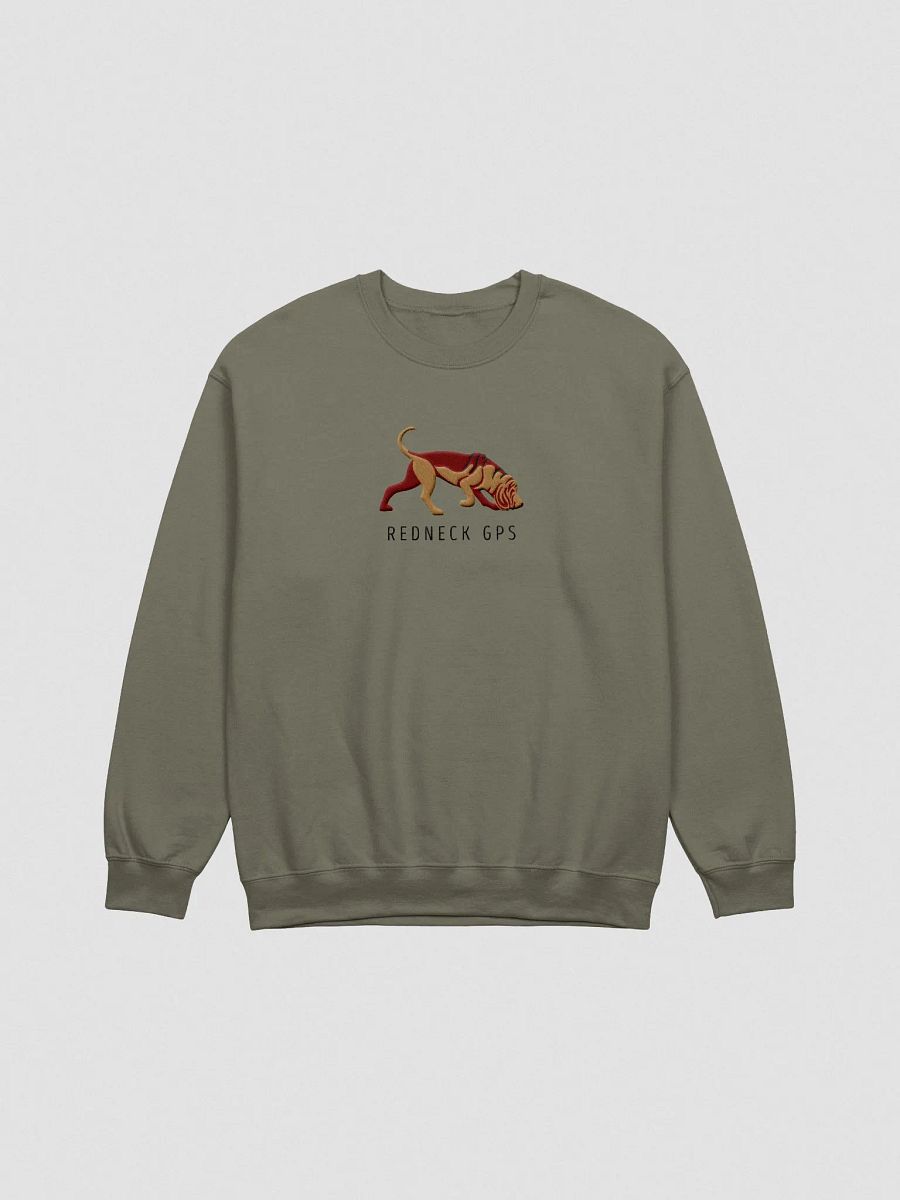 Redneck GPS Sweatshirt (Embroidered) of a Bloodhound product image (4)
