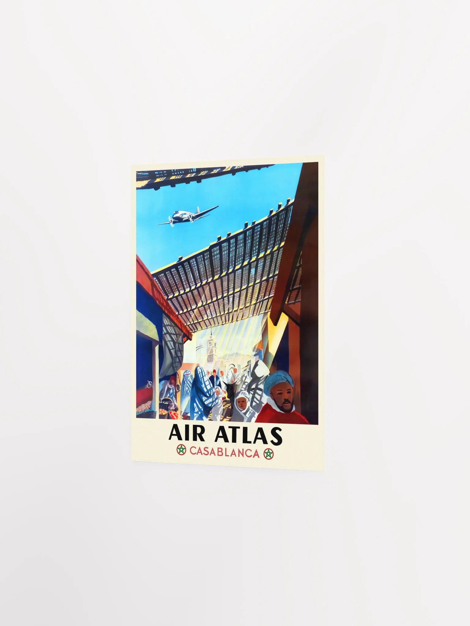 Morocco, Air Atlas, 1950s — retro travel poster, vintage travel print product image (8)