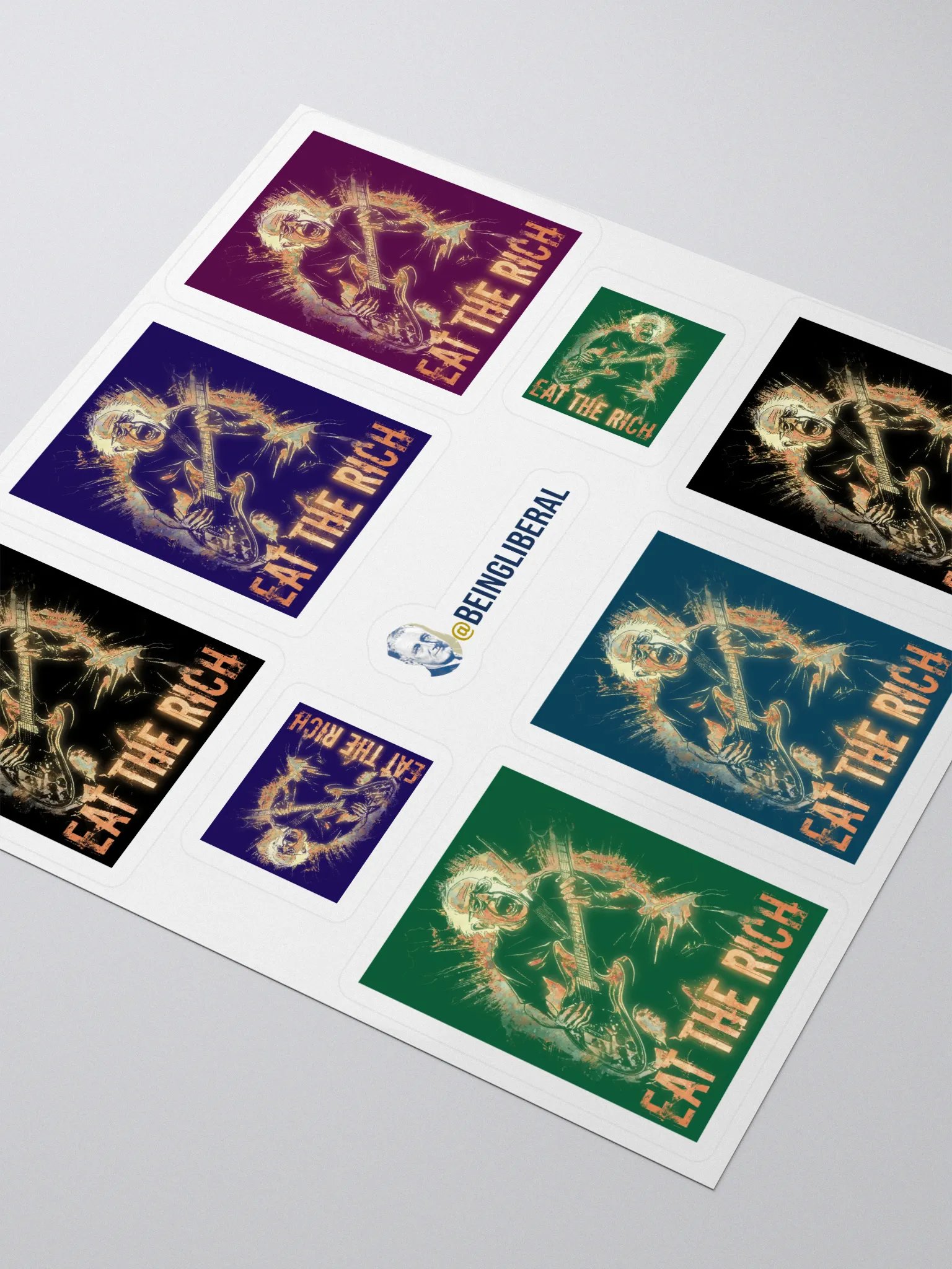 Eat The Rich Bernie Stickers - Being Liberal product image (3)