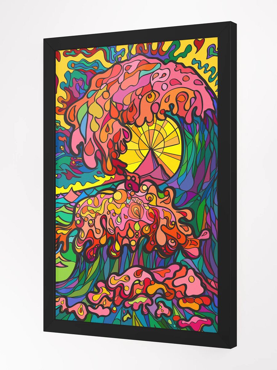 Vibrant Abstract Fusion Framed Poster – Ocean Wave product image (9)