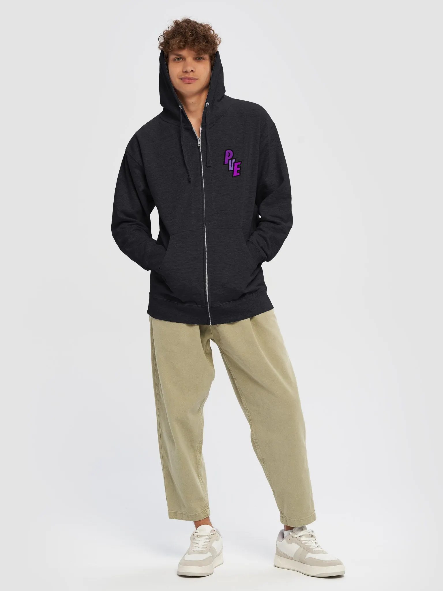PvE Letter Logo Zip up Hoodie product image (7)