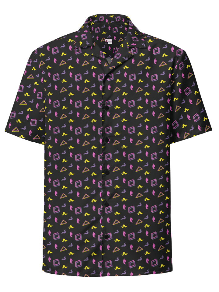 Oh Worm black pattern button down shirt product image (1)