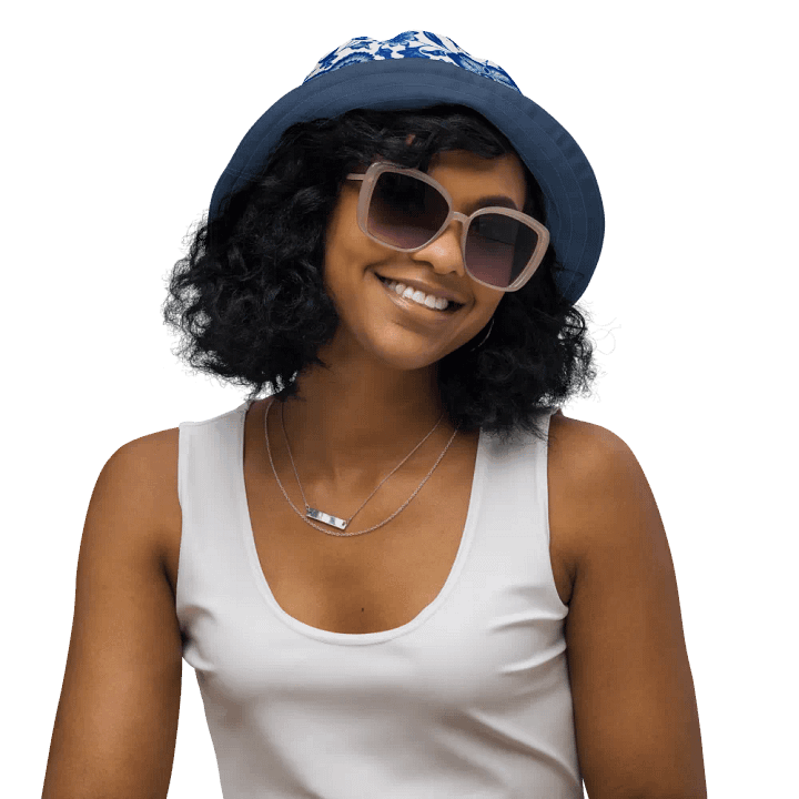 Blue Floral Chinoiserie Reversible Bucket Hat product image (2)