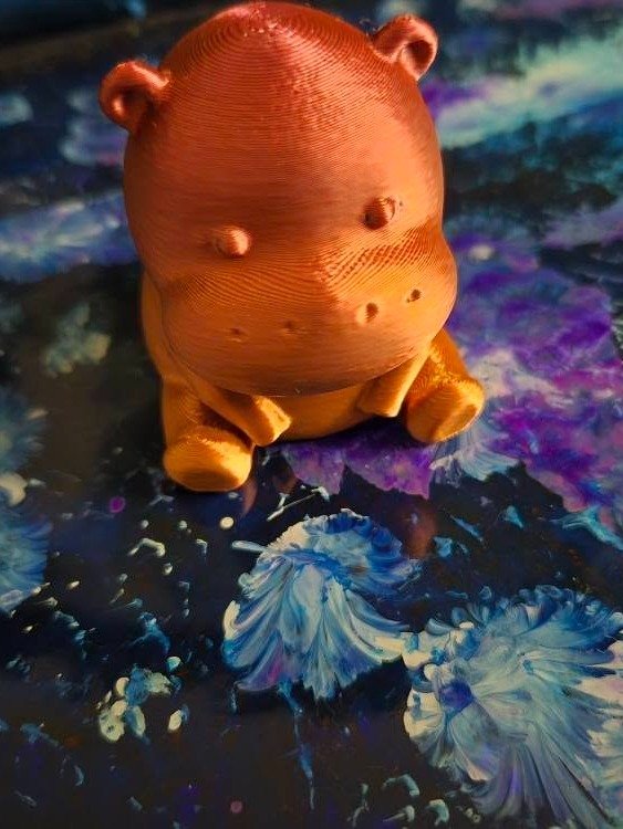 Medium Sitting Hippo - 3D Printed product image (2)
