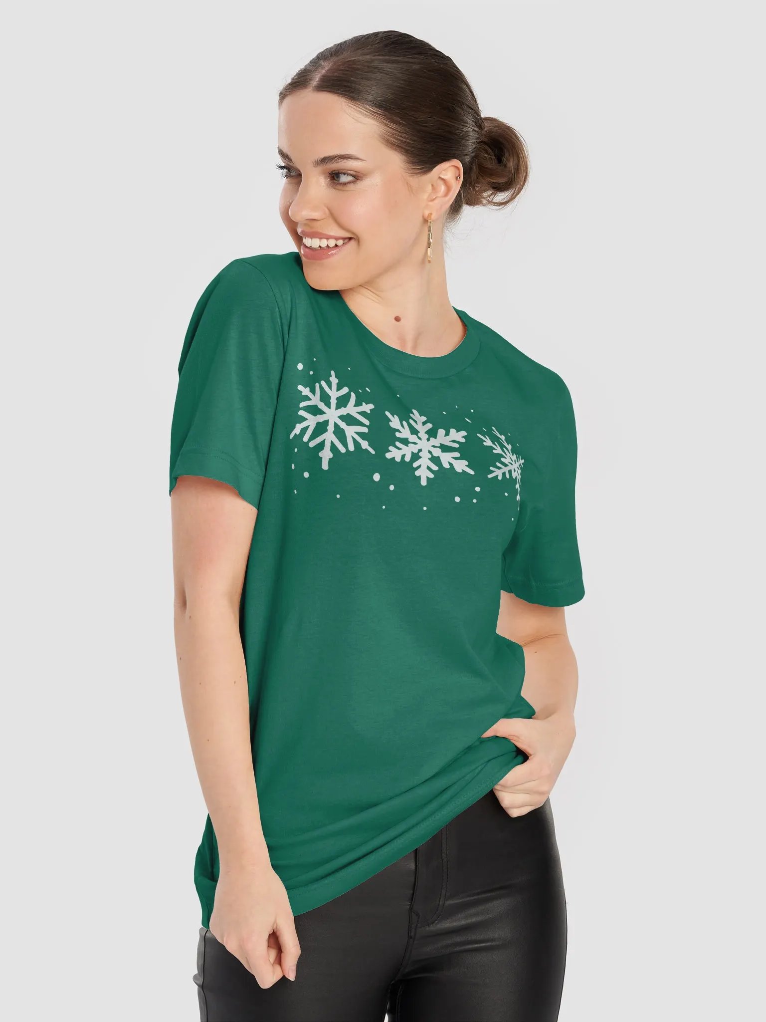 White Snowflakes Supersoft Classic Fit T-Shirt product image (8)
