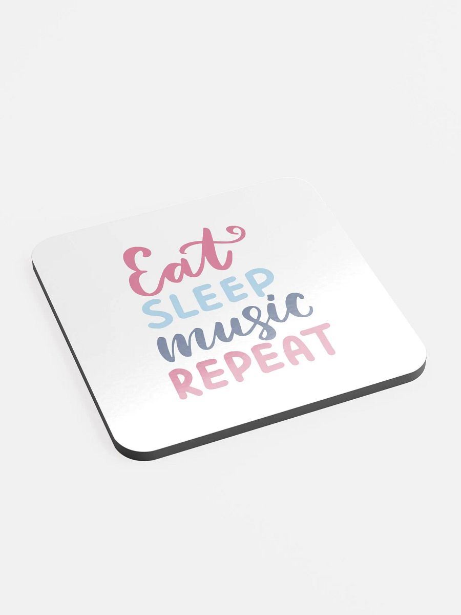 Eat Sleep Music Repeat Cork Coaster product image (2)