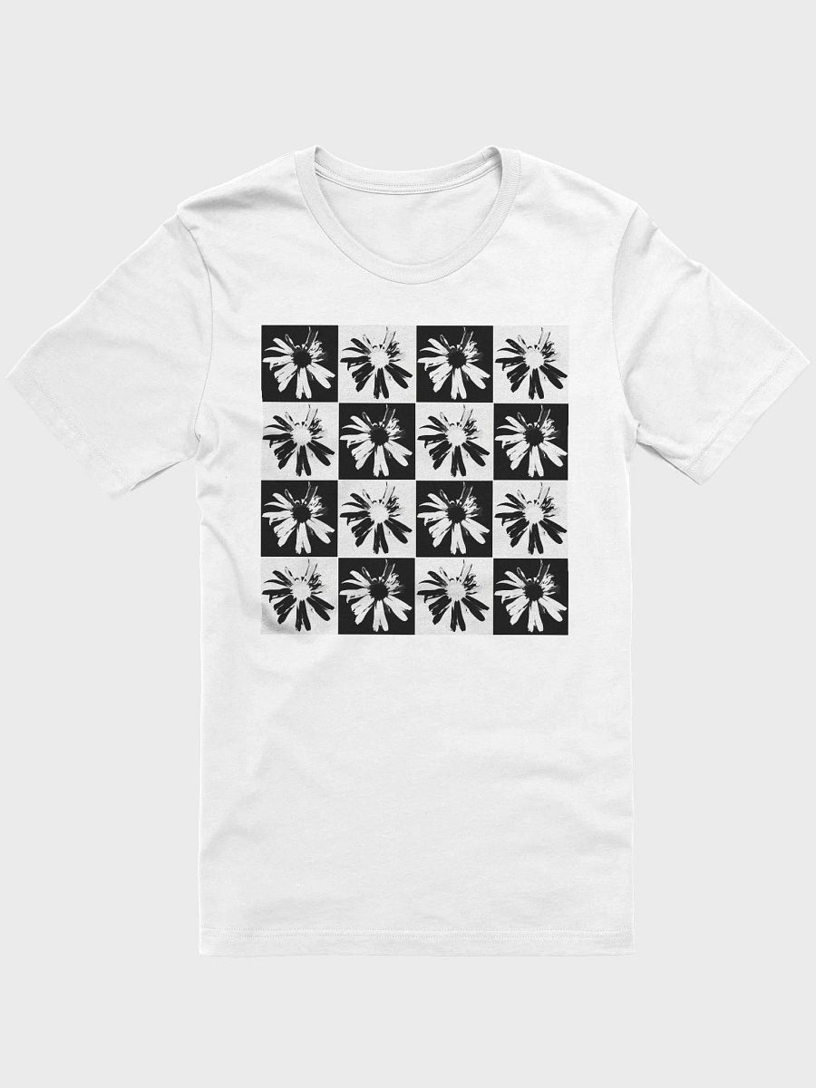 Abstract Black and White Daisy Flowers Unisex T Shirt product image (5)
