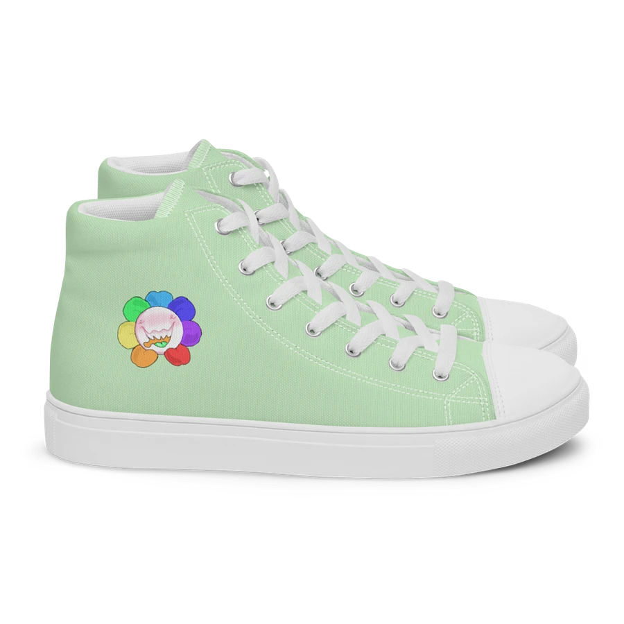 Pastel Green and White Flower Sneakers product image (15)