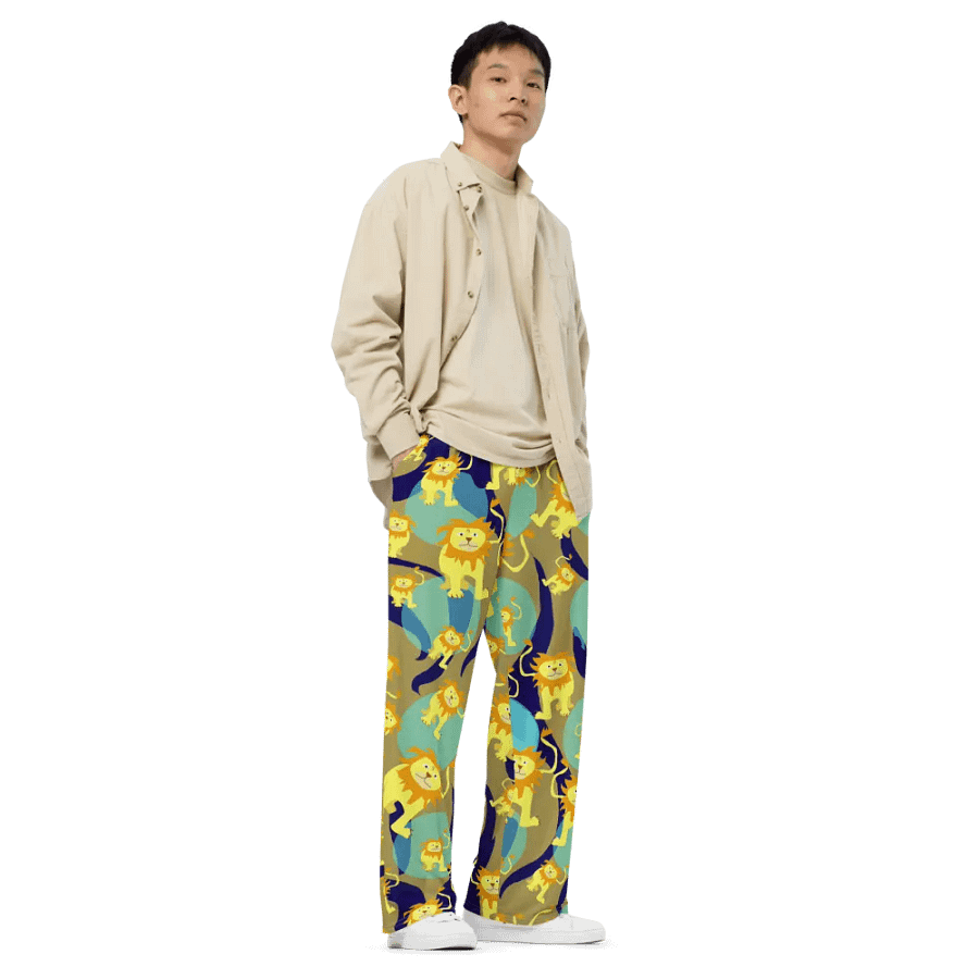 Lion Pattern Wideleg Pants product image (3)