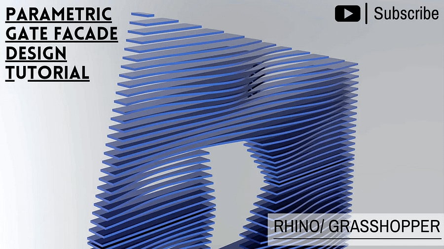 Parametric Wall Facade Design Grasshopper Rhino Files Download product image (1)