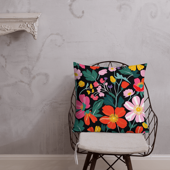Vibrant Blooms All-Over Pillow product image (2)