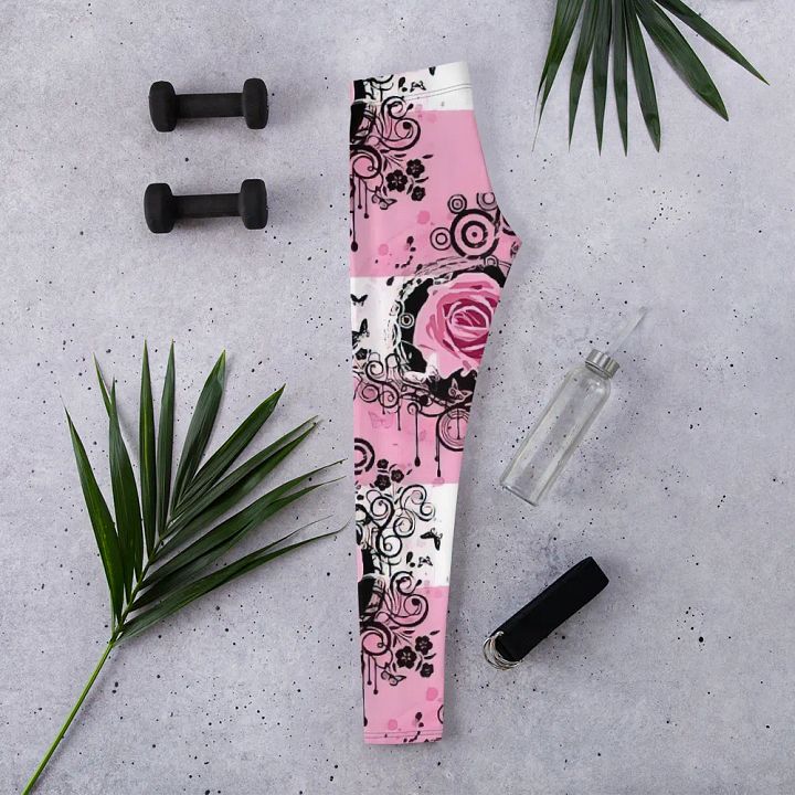Romantic Rose All-Over Print Leggings product image (2)
