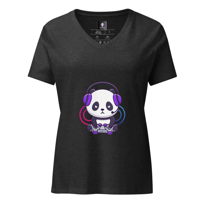 Roro Panda Bella+Canvas Women's Relaxed V-Neck T-Shirt product image (3)