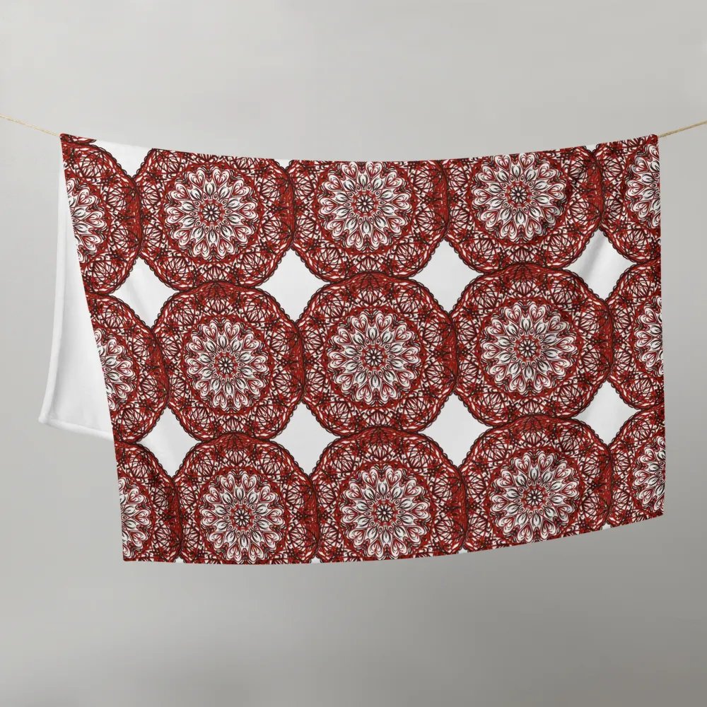 Lace of Crimson Throw Blanket product image (4)