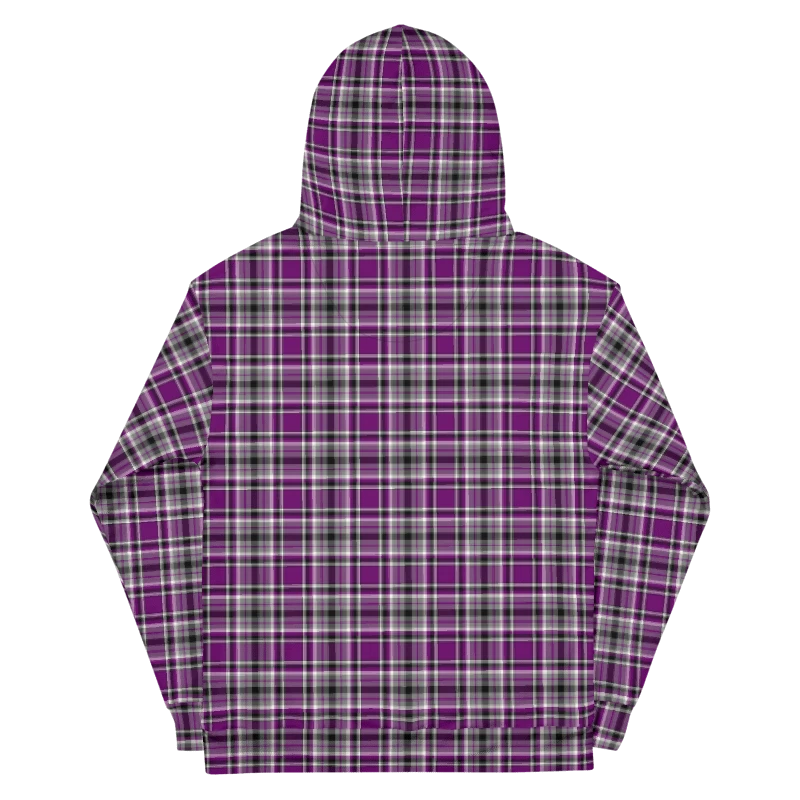 Purple, Gray, and Black Plaid Hoodie product image (7)
