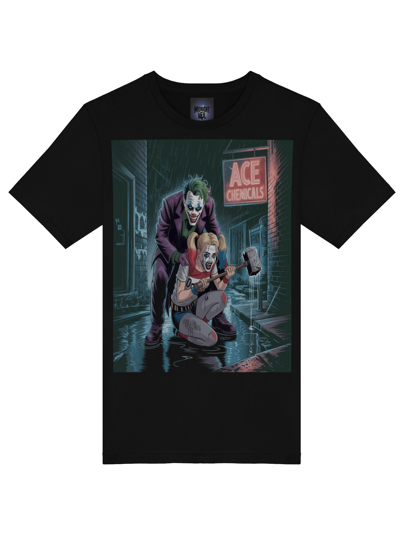 Joker & Harley Quinn 'Ace Chemicals' Rainy Hammer Supersoft T-Shirt product image (7)