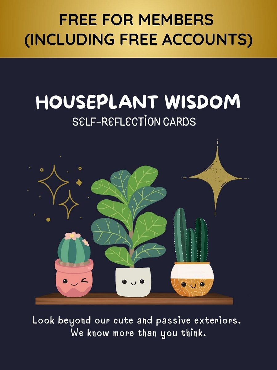 Houseplant Wisdom Self-Reflection Cards (PDF Version) product image (1)