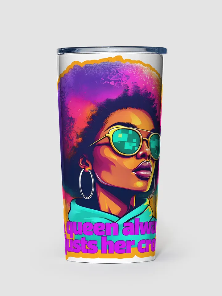 Royal Afro Queen Stainless Steel Tumbler product image (1)