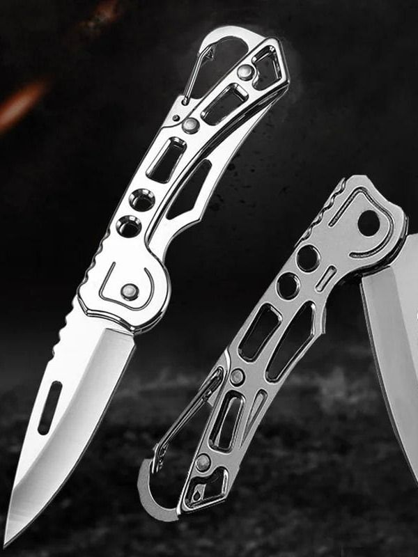 Pocket Fruit Knife Folding Stainless Steel Camping Knife with Non-slip Handle Keychain for Kitchen Accessories product image (1)