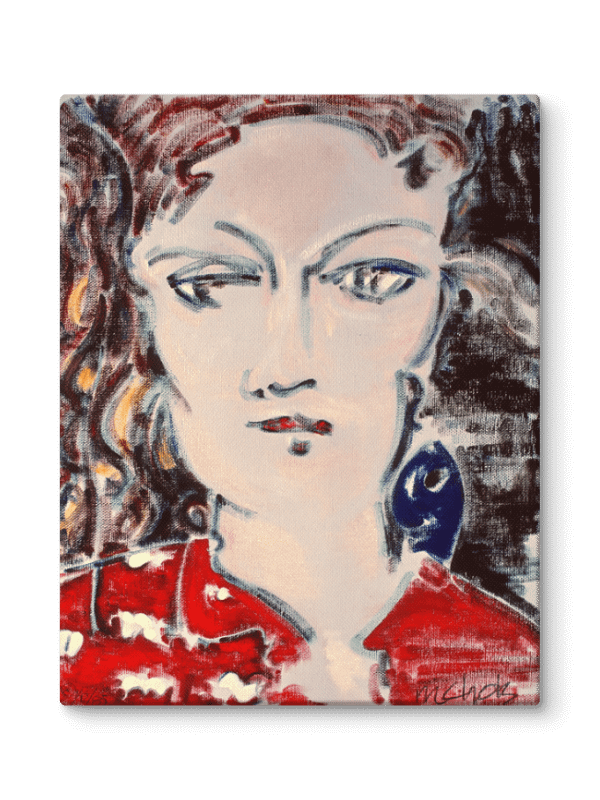 Head of a Woman I (1985) on canvas (11" x 14") product image (2)