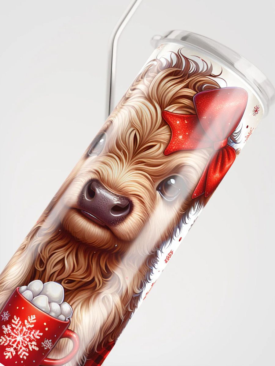 20 oz Christmas Cocoa Highland Cow Tumbler product image (7)
