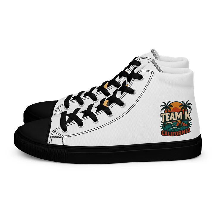 TEAM K CALIFORNIA Women's High Top Canvas Shoes product image (1)