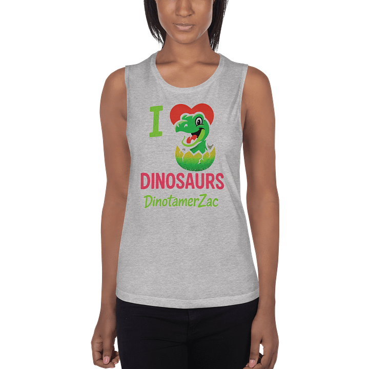 Woman’s I love Dinosaurs Tank product image (3)