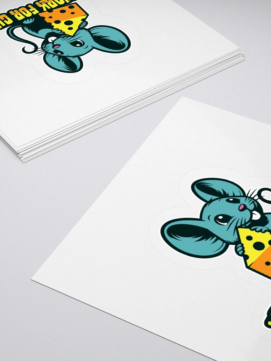 Will Work for Cheese – Funny Mouse Cheese Sticker product image (10)