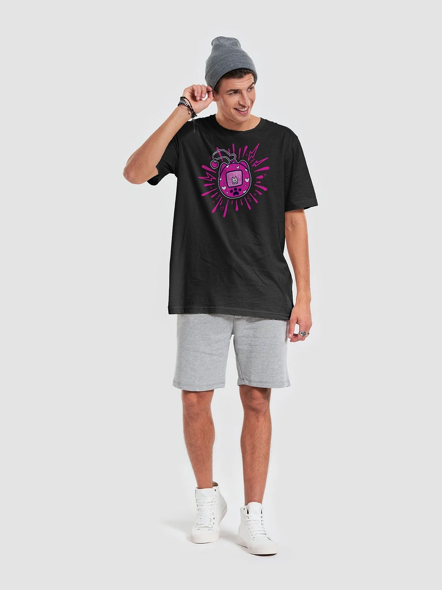 Lovely Digital Meow // T-Shirt - Neon Pink - Dark Mode product image (6)