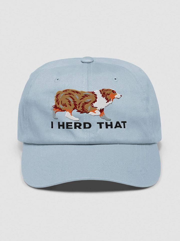 I Herd That Classic Dad Hat(Embroidered) of an Australian Shepherd(Red Merle) product image (17)