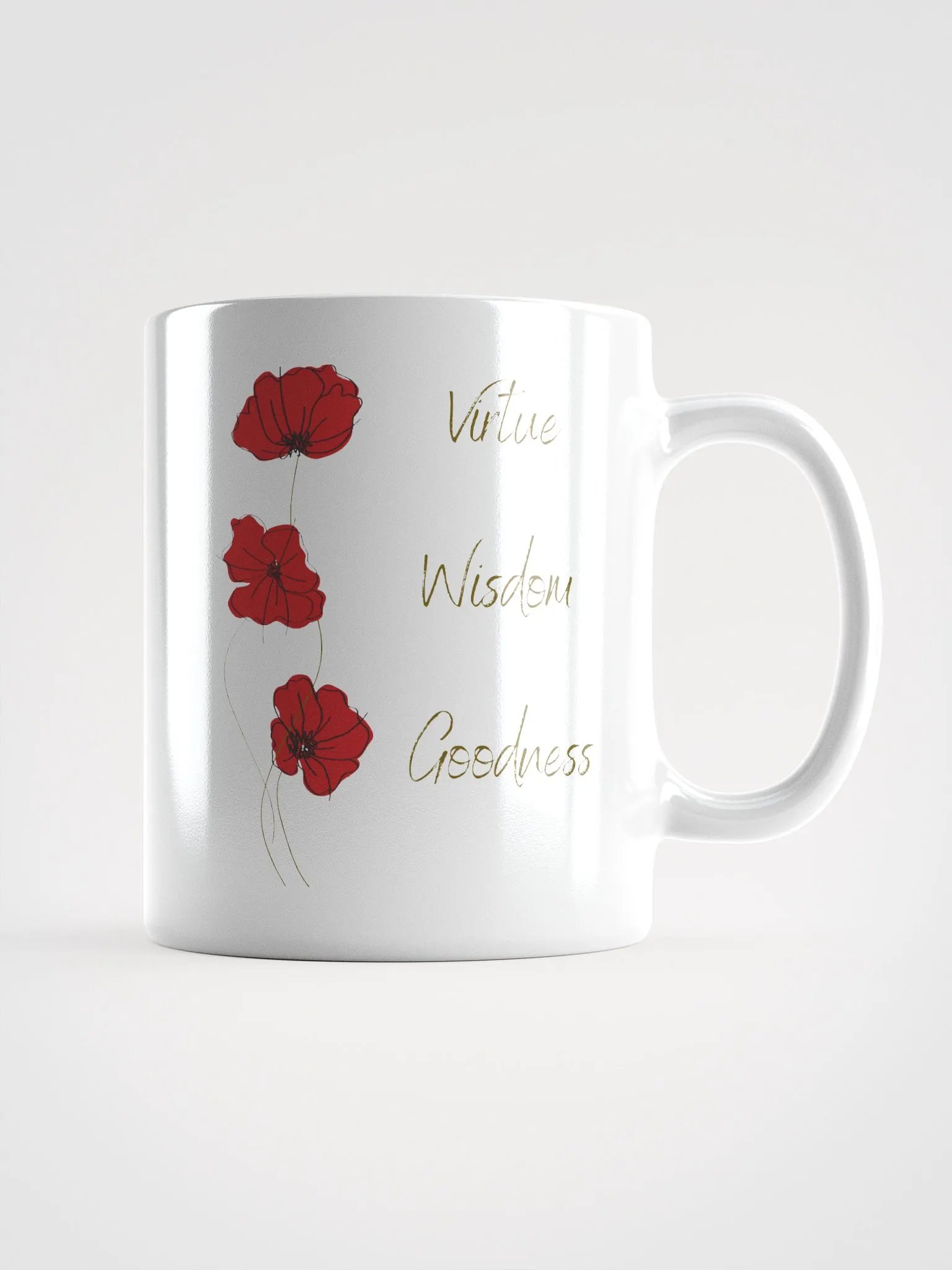 Virtue Wisdom Goodness Poppies Mug product image (1)