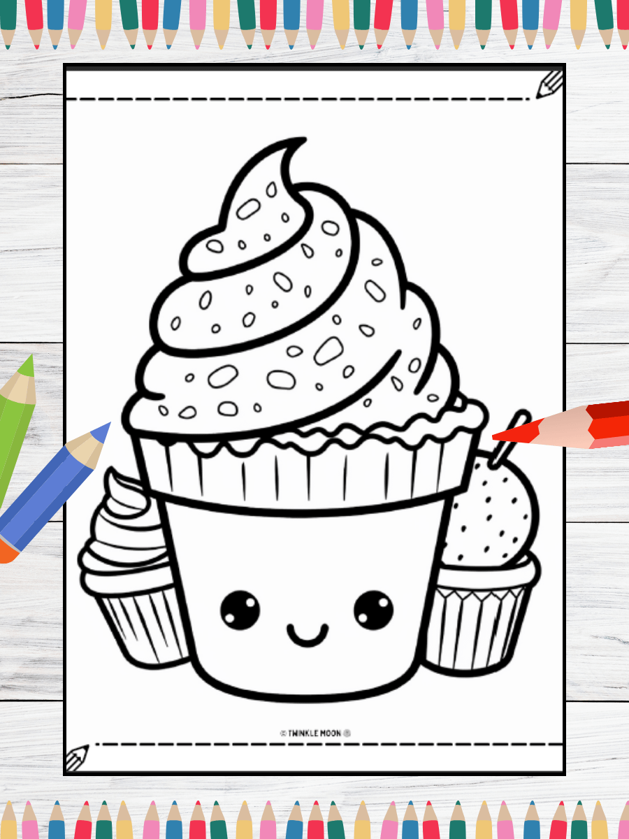 20 Cute Kawaii Coloring Pages#2 (PDF Coloring Pages) product image (3)