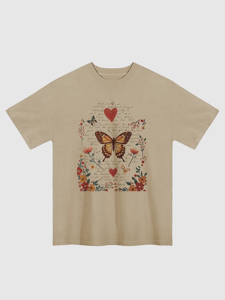 Vintage Boho Butterfly & Floral Oversized Tee product image (3)