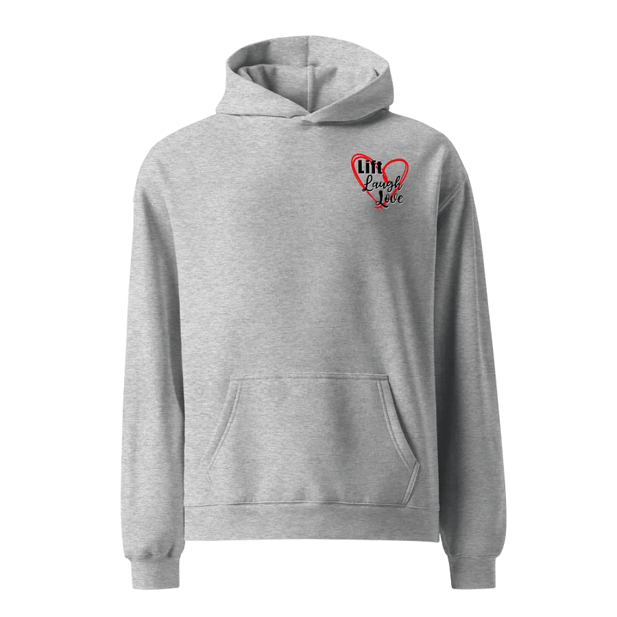 Lift Laugh Love Red Scribble Heart Pump Cover Hoodie product image (4)
