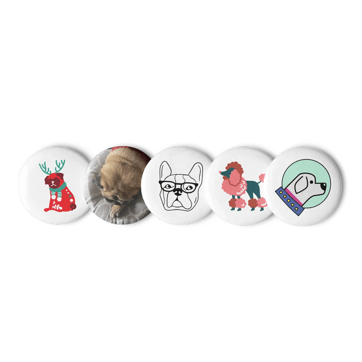 Set of Pin Buttons (Pet Puppy) product image (3)